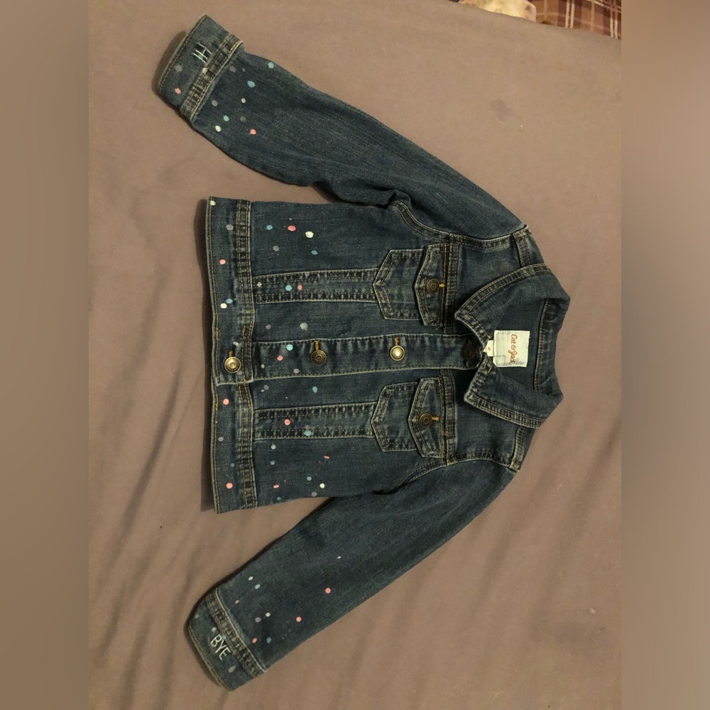 OshKosh B'gosh Kids Denim Jacket with Colorful Dots